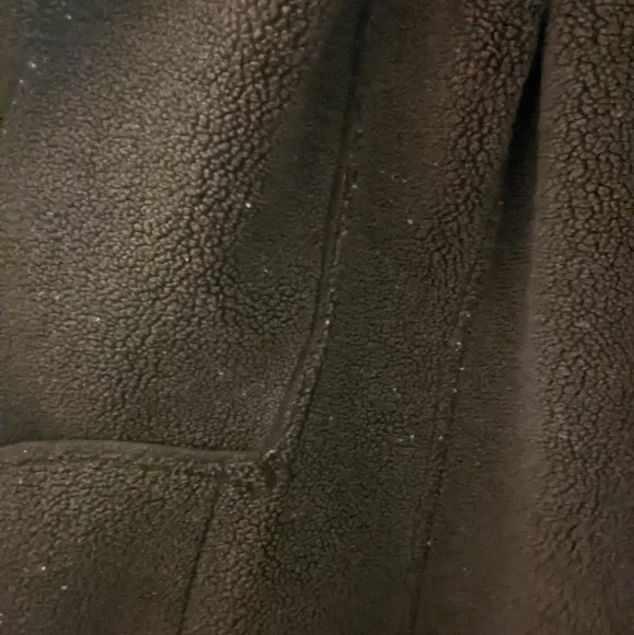 Chocolate brown faux shearling coat - Picture 3 of 3